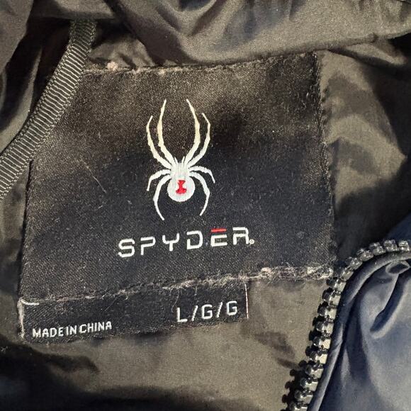 Spyder Nexus Puffer Jacket Mens L Blue Parka Full Zip Snow Ski Winter Coat - Picture 6 of 10